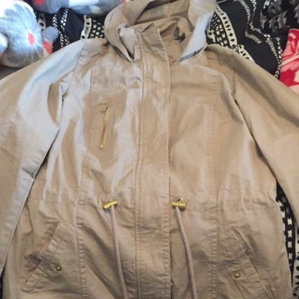 Tan peacoat